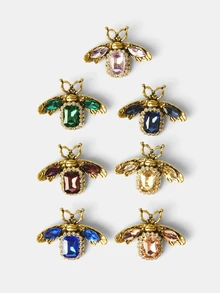 Aravennia Luxury Vintage Bee Brooch For Women, Antique Gold-Tone Rhinestone Insect Pin, Elegant French Style Brooch Suitable For Coats - Multicolor - View 4