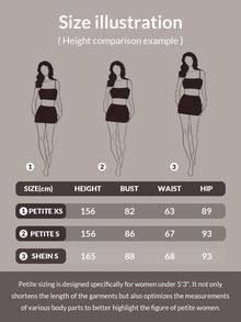 SHEIN PETITE 白色女款收腰百褶短袖襯衫，小碼女款 - 白色 - 查看 5
