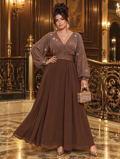 Roveilla فستان نسائي مقاس كبير للربيع والخريف والشتاء، بأسلوب فرنسي فاخر وأنيق، تصميم بسيط راقي لحفلات عيد الميلاد، بأسلوب المال القديم، مريح، مع تفاصيل مجعدة وترتر وتصميم رقعات، لون موحد، أكمام راجلان باتوينج، ظهر مجمع عند الخصر، خصر مطاطي، قصة A-Line، أكمام طويلة