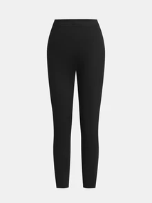 SHEIN 女童咖啡色寬鬆蝴蝶結衛衣 + 黑色針織內搭褲休閒百搭加厚套裝，秋冬新款童裝 - 咖啡棕 - 查看 8