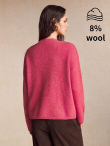 BizChic Women's Fashion Button Sweet Knitted Cardigan - Red - View 4
