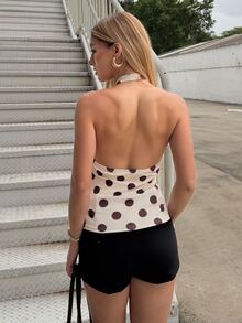 BiaLiraa Áo croptop nữ kiểu dáng thường ngày, hở lưng, ôm sát, thích hợp cho mùa hè. - Nhiều màu - Xem 2