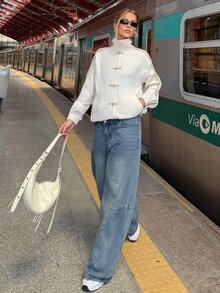 BiaLiraa 米色梭织女式轻薄外套 - 米色 - 查看 5