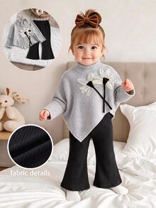 SHEIN Set Atasan dan Celana Panjang Model Mengembang untuk Bayi Perempuan - MultiWarna - View 1