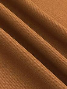 Trelyra Women's Fashion Gold Buckle Pleated Draped Loose Fit Slimming Wide Leg Suit Pants, Suitable For Office, Dating, Travel Wear - Brown - View 7