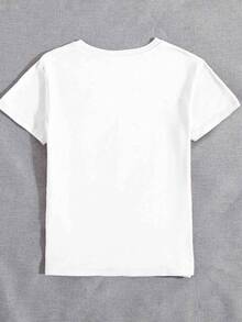Lalippa Sequin Embellished English Letter Printed Round Neck Short Sleeve T-Shirt, Casual I'M NOT GETTING OLD I'M A Graphic Tees Women Tops - White - View 2