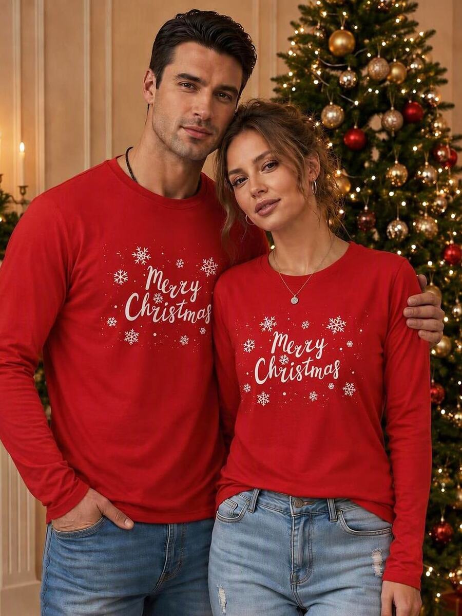 HIMLAND Men's Casual Long Sleeve T-Shirt [Excl. Baby & Kids] Christmas Winter Party Autumn Deer Print - Multicolor - View 1