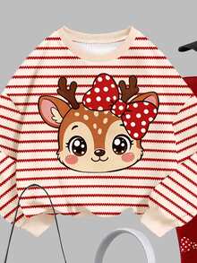 Tween Girl Casual Fleece Lined Soft Loose Crew Neck Sweatshirt And Leggings Set, New Style Suitable For Autumn/Winter Daily Wear, Outings, Holidays - Multicolor - View 5