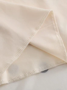 SHEIN 優雅時尚法式女款深V領長袖黑白波點長洋裝，春夏秋冬皆宜，畢業禮服、沙灘洋裝、優雅派對約會度假度假穿搭洋裝 - 黑與白 - 查看 9