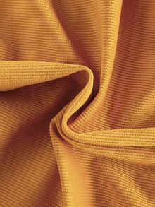 SHEIN Vintaside Kids 女嬰長袖刺繡領時尚優雅洋裝，適合春秋涼爽天氣，戶外活動、露營、公園、散步、旅行、拍照 - 黃色 - 查看 5