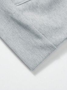 Lalippa 女士户外套头衫，秋季外套，灰色，图案设计，字母印花，抓绒卫衣，时尚优雅，百搭，适合户外、约会、假日穿着，秋冬外套，女士卫衣 - 灰色 - 查看 5