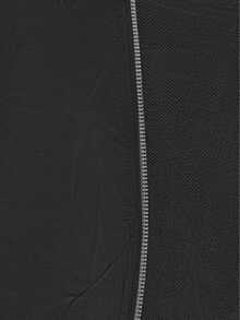 Lalippa Women Casual Faux Fur Collar Hooded Cinched Waist Jacket - Black - View 7