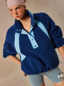 VARSIVA Women's Colorblock Casual Daily Travel Sports Jacket - Multicolor - View 5