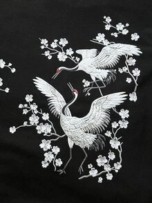 ROMWE MEN Street Life 男士街頭風復古印花套頭運動衫 - 黑色 - 查看 2