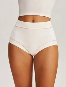 LUVLETTE 3-Pack Cotton High Waist Briefs Women Underwear Panties Set-Off White - Multicolor - View 10