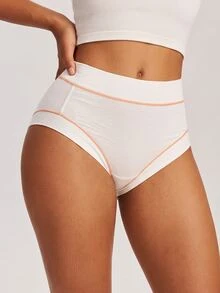 LUVLETTE 3-Pack Cotton High Waist Briefs Women Underwear Panties Set-Off White - Multicolor - View 11