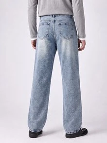 QuarKem Men's Casual Daily Travel Denim Jeans With Pockets - Light Wash - View 2