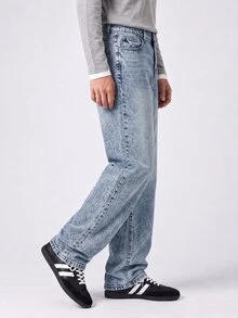 QuarKem Men's Casual Daily Travel Denim Jeans With Pockets - Light Wash - View 5