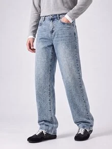 QuarKem Men's Casual Daily Travel Denim Jeans With Pockets - Light Wash - View 4