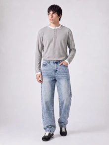 QuarKem Men's Casual Daily Travel Denim Jeans With Pockets - Light Wash - View 3