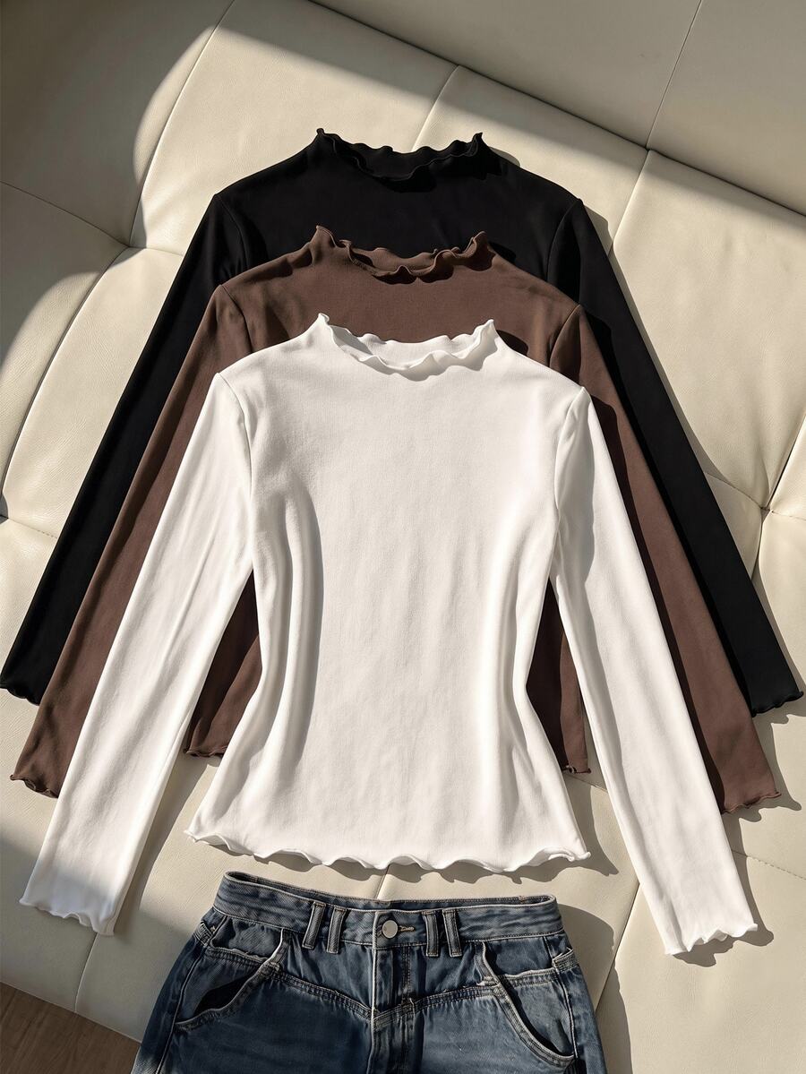 SHEIN 3PCS Tween Girls T-Shirts Kids - Multicolor - View 1