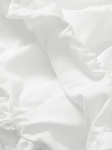 SHEIN 青少年女孩拼色拼接 3D 花蕾泡泡下擺圓領無袖針織收腰短洋裝，優雅適合假日派對 - 紅白色 - 查看 4
