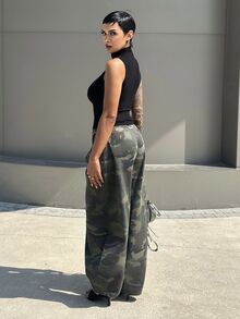 Alicia Augustina 女士高领修身吊带背心 Y2k 背心 - 黑色 - 查看 3