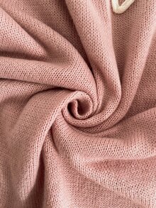 SHEIN CURVE+ Plus Size Women's Floral Print Casual Romantic L'amoure Fairy Everyday Knit Dress Date Night Party Pink Fall - Pink - View 6