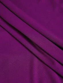 BamGlimmer Fall/ Oversized Elegant Sexy Deep Purple Stretch Knit Fabric Ribbon Bodycon Slit Skirt, Party Date Night Dinner - Purple - View 7