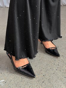 GalTyme Plus Size Women's Shiny High Waist Fashion Flare Pants Fall - Multicolor - View 6