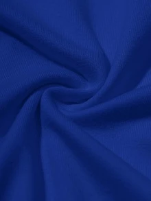 Zavorell Women Solid Color Square Neck Long Sleeve Cropped Fitted T-Shirt, Spring & Summer Fall Cloth For Women - Royal Blue - View 9