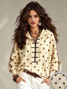 Trelyra Hot-Selling New Chinese Style Hooded Women's Loose Sweatshirt - Multicolor - View 1