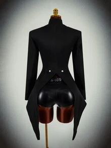 Amplova Women's Halloween Double-Breasted Vampire Jacket - Black - View 7