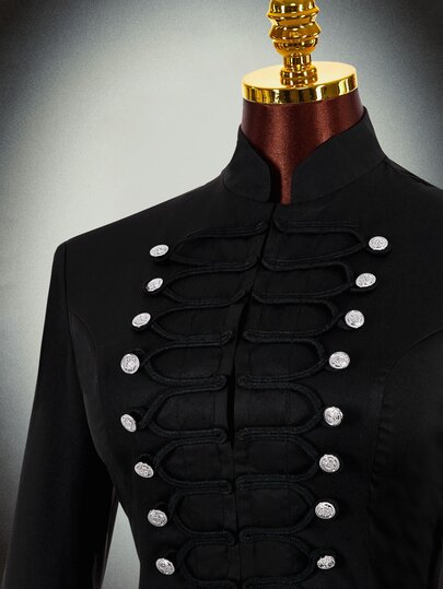 Amplova Women's Halloween Double-Breasted Vampire Jacket