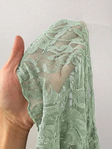 GalTyme 大尺碼女款蕾絲透視細肩帶洋裝，適合夏秋度假、婚禮派對、生日正式場合，鼠尾草綠哥德仙女風，休閒優雅 - 橄欖綠 - 查看 6