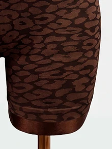 Mistrie 1pc Seamless High Elastic Leopard Print Hollow Cross-Back Sports Jumpsuit For Women, Suitable For Yoga, Fitness, Daily Wear - Black - View 16