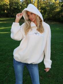 Sydney Algeri Women Sweatshirts - Krem - View 4