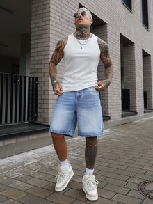 Artur Kramer 男士休闲罗纹圆领背心 - 黑與白 - 查看 6