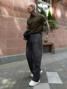 Artur Kramer 男士纯色短袖休闲/商务 Polo 衫 - 墨綠色 - 查看 5