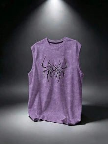 Gym Rark Men's Spider Print Sports Tank Top, Gym - Purple - View 1