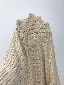 Vionelle Suéter holgado de unicolor con diseño calado de talla grande, para suéter de punto de invierno, otoño - Caqui - Ver 8