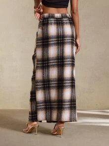 BamGlimmer Autumn/Winter New Plaid Bodycon Skirt, Fashionable And Elegant, Suitable For Travel, Daily Wear, Shopping, Parties And Gatherings, Versatile For Commuting - Multicolor - View 3