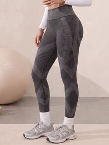 Easithlete Casual Loose Baggy Minimalist Seamless Sports Leggings Yoga Gym Dark Wash Fall - Dark Grey - View 6