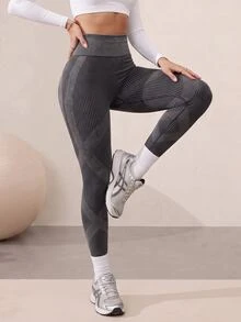 Easithlete Casual Loose Baggy Minimalist Seamless Sports Leggings Yoga Gym Dark Wash Fall - Dark Grey - View 7