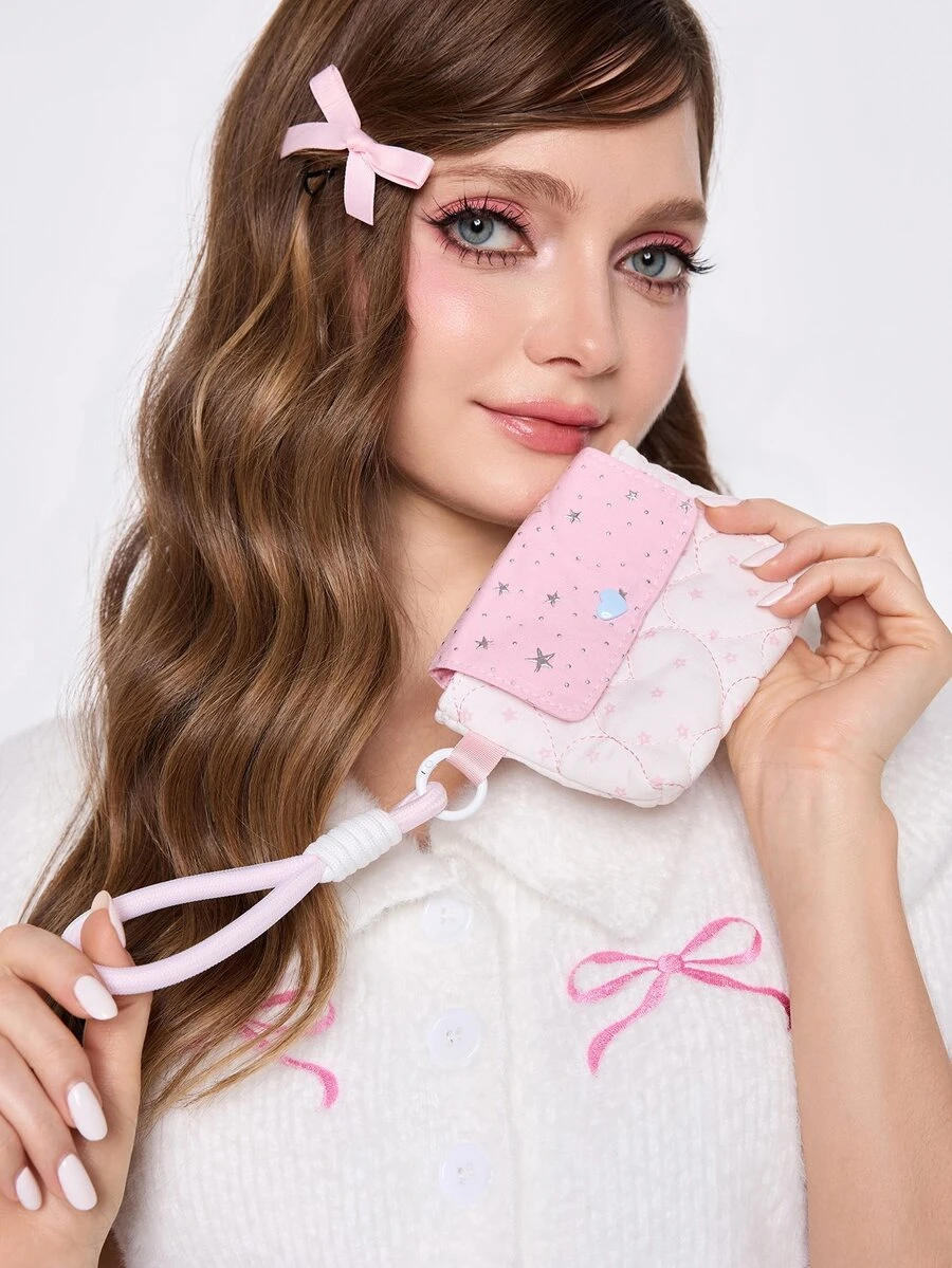 ROMWE Kawaii Túi đựng CCD tối giản, bao bảo vệ máy ảnh kỹ thuật số, túi sắp xếp dây cáp, túi đựng mỹ phẩm, túi đựng băng vệ sinh, ví du lịch - Nhiều màu - Xem 1