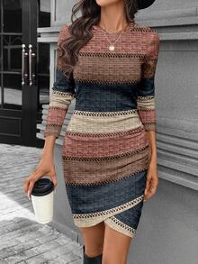 Wildy Women's Colorblock Casual Daily Summer Short Dress - Multicolor - View 7