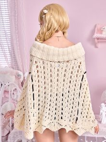 Sweetness Women's Autumn/Winter Cute Bow-Knit Cardigan - Beige - View 2