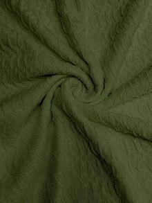Medorina 女士休闲扭结图案印花修身连衣裙 - 墨綠色 - 查看 7