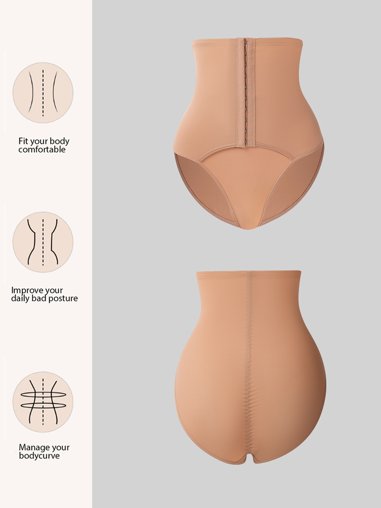 SHEIN Women's Shapewear Bottom Butt Lifting Control Panties - Khaki - View 7