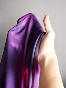 SHEIN ICON 大尺碼女款復古2000s/70s/90s哥德風黑色夏季夜店派對舞廳洋裝，Y2K網紗細肩帶修身不對稱下擺抓皺胸前設計 - 中紫紅色 - 查看 9